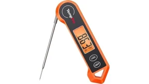 The image shows a collection of best-selling digital meat thermometers ideal for gas grilling.