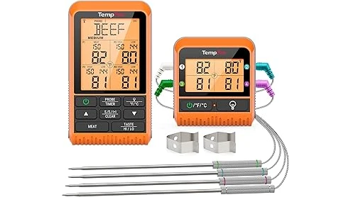 The image shows a collection of digital meat thermometers, highlighting popular choices for smokers.